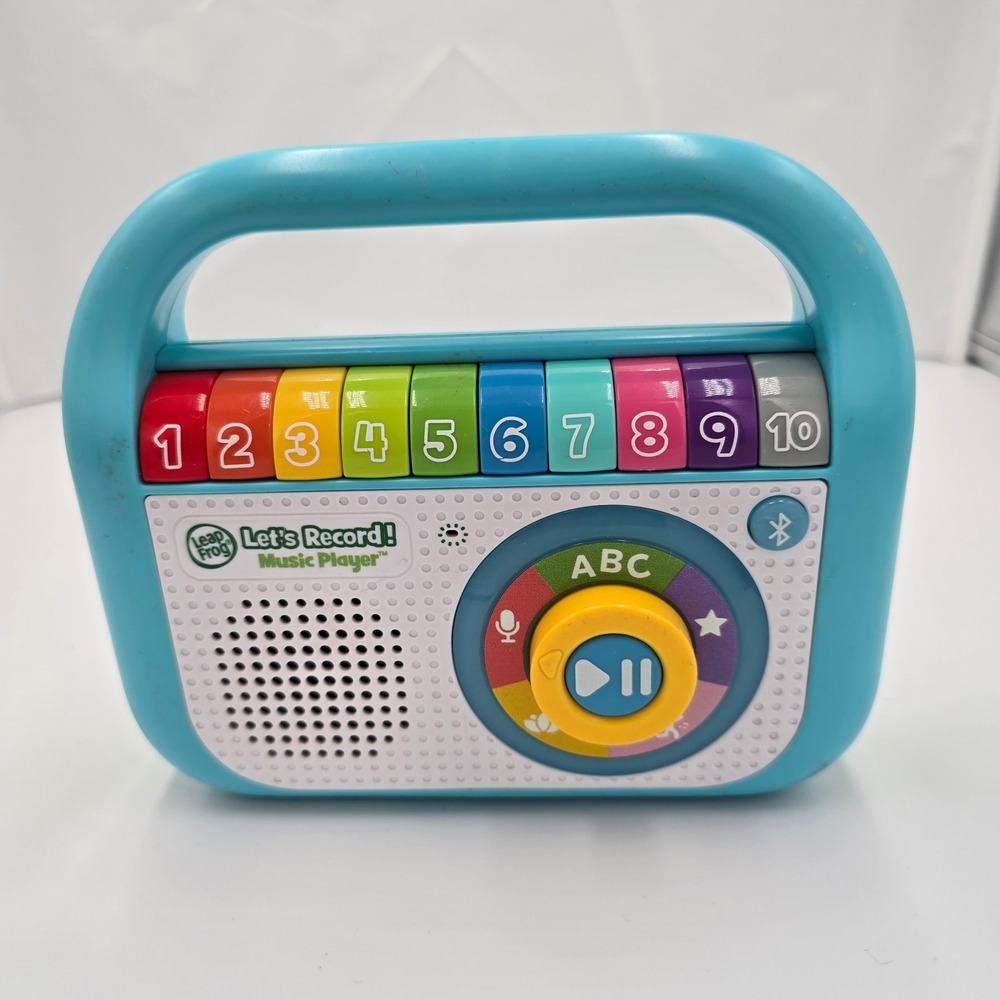 LeapFrog Let's Record Music Player Kids Bluetooth Learning Toy Blue 80-615500